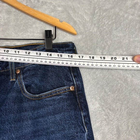 Levis Premium 501 Original Fit Womens Jeans Dark Wash Straight Leg W33 L32 12501 - Picture 5 of 7